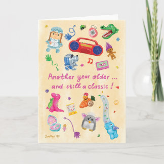 Carte Anniversaire de bébé des années 90