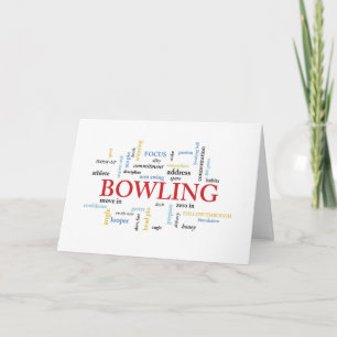 Carte Anniversaire de bowling avec des mots