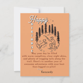 Carte Anniversaire de campeur
