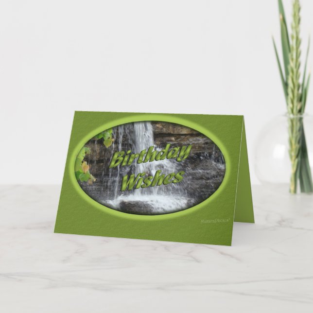 Carte Anniversaire de cascade-personnaliser (Devant)