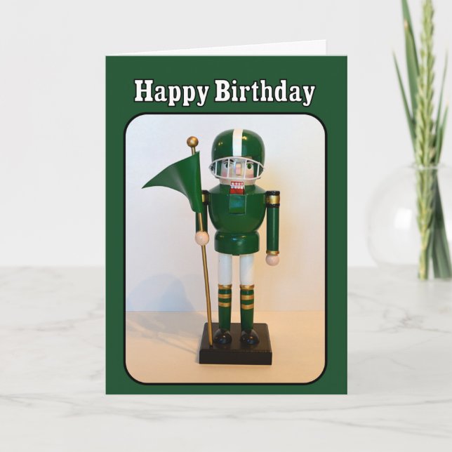 Carte Anniversaire de casse-noix de joueur de football (Devant)