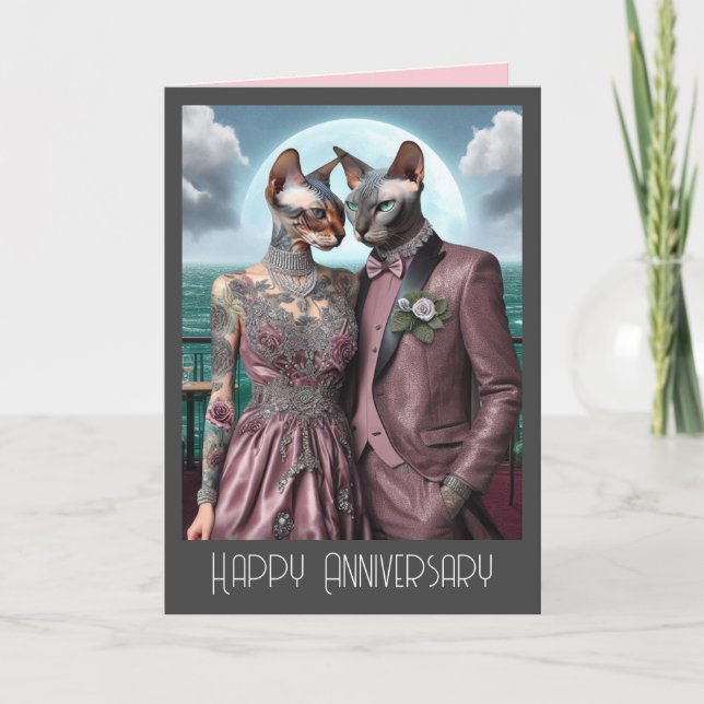 Carte Anniversaire de Chat Sphynx | Remplir ensemb (Devant)