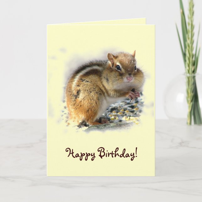 Carte Anniversaire de Chipmunk (Devant)