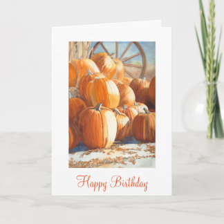 Carte Anniversaire de citrouille