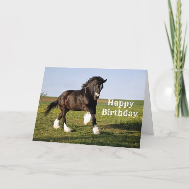 Carte Anniversaire de Clydesdale (Devant)