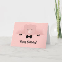 Anniversaire de Cochon Rose Fantaisiste