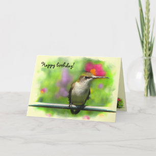 Carte Anniversaire de colibri