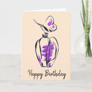 Carte Anniversaire de couleur pour aquarelle de mode de