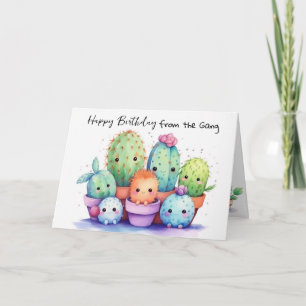 Carte Anniversaire de Cute Cactus