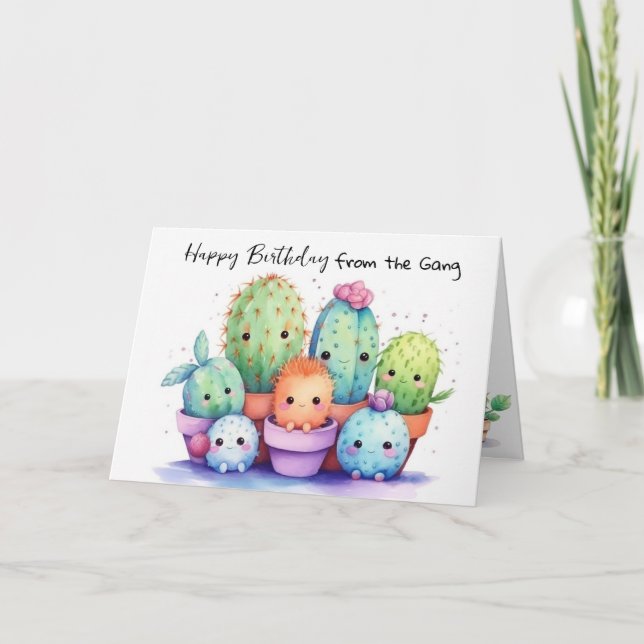 Carte Anniversaire de Cute Cactus (Devant)