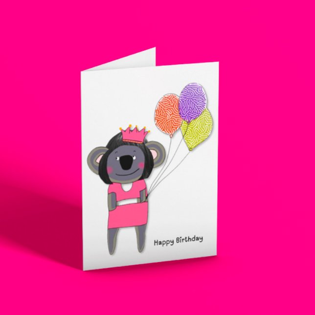 Carte Anniversaire de Cute Koala (Créateur téléchargé)