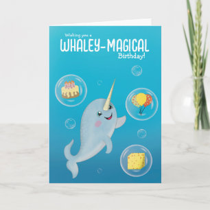Carte Anniversaire de Cute Narwhal