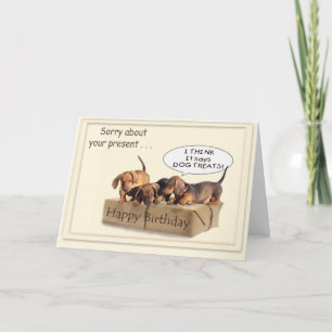 Carte Anniversaire de Dachsund