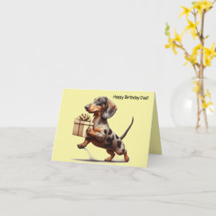 Carte Anniversaire de Dapple Dachshund