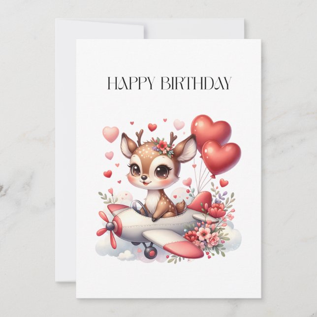Carte Anniversaire de Deer Pilot (Devant)