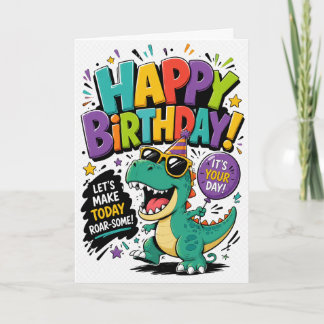 Carte Anniversaire de dinosaure