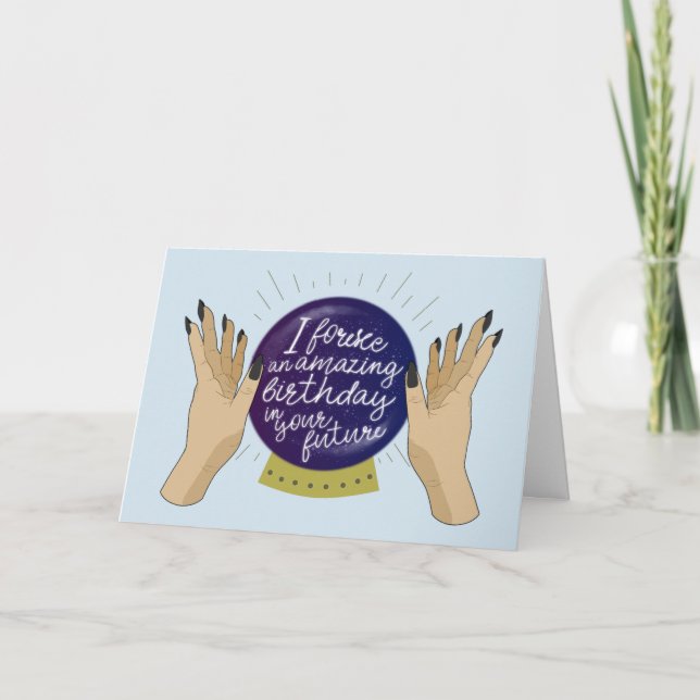 Carte Anniversaire de diseur de bonne aventure de boule (Devant)