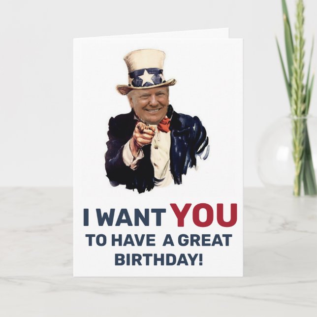 CARTE ANNIVERSAIRE DE DONALD TRUMP (Devant)