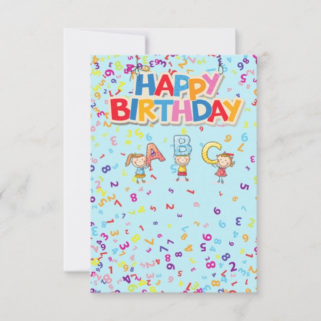 Carte Anniversaire de enfant (Devant)