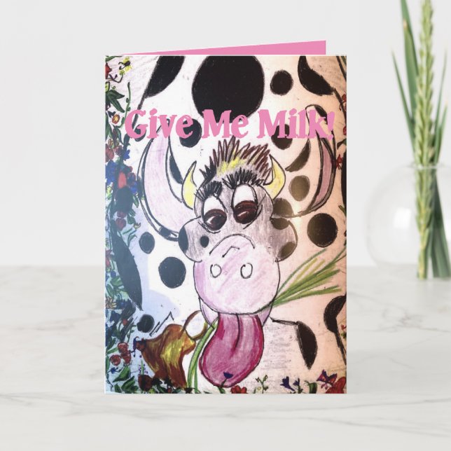 Carte Anniversaire de enfant au lait (Devant)