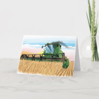 Carte anniversaire de enfant avec moissonneuse