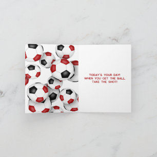 Carte anniversaire de enfant de balles de football noir 