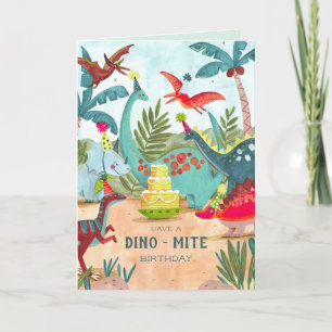 Carte anniversaire de enfant Dinosaur