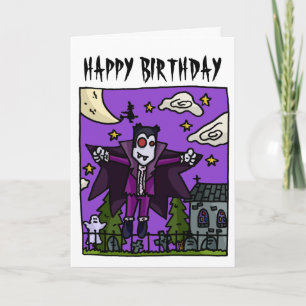 Carte Anniversaire de enfant Vampire