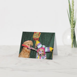 Carte Anniversaire de Feliz Cumpleaños Piñata de golden
