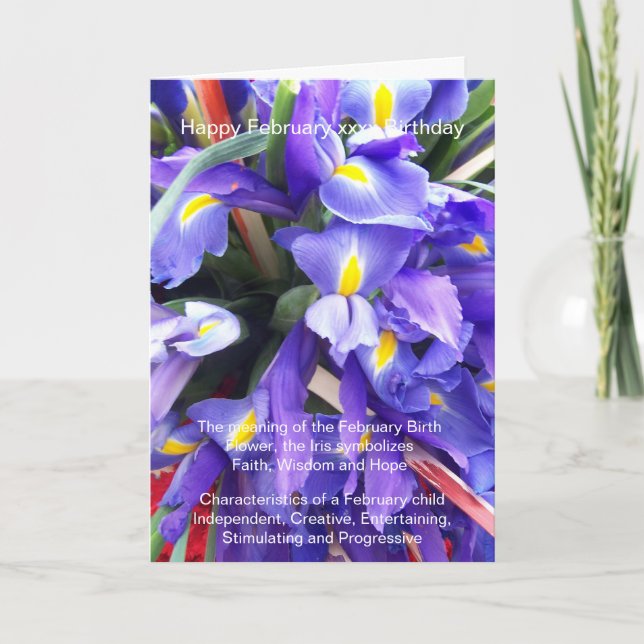 Carte Anniversaire de février (Devant)