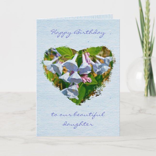 Carte Anniversaire de fille de jacinthes des bois de (Devant)