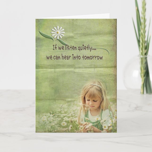Carte anniversaire de fille en fleur sauvage (Devant)