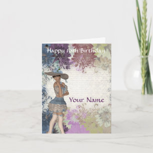 Carte Anniversaire de fille romantique de rose de
