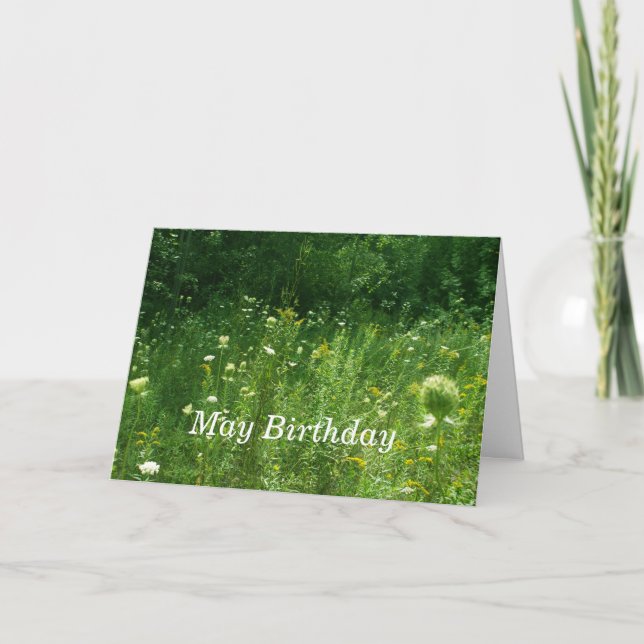Carte Anniversaire de Fleur sauvage-Mai (Devant)