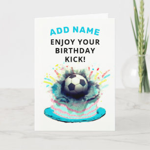Carte Anniversaire de football amusant
