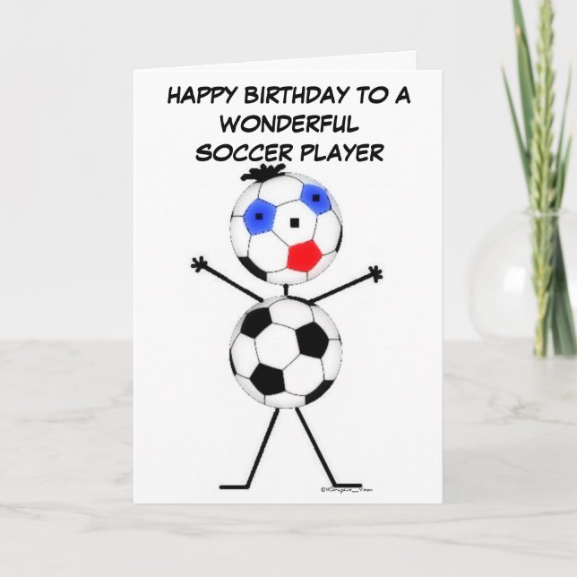Carte Anniversaire de footballeur (Devant)