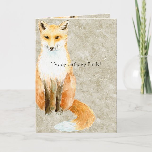 Carte Anniversaire de Fox (Devant)