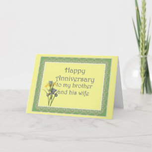 Carte Anniversaire de Frère et sa femme, Hollandaise Iri