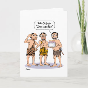 Carte Anniversaire de Funny Cavemen