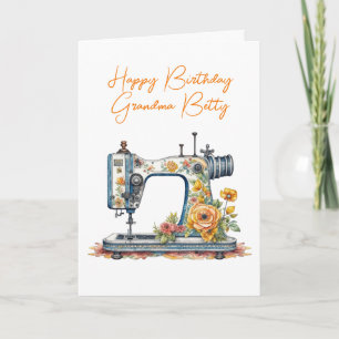 Carte Anniversaire de grand-mère personnalisée VINTAGE
