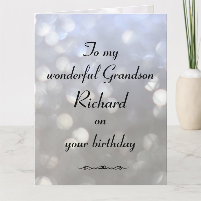 Carte Anniversaire de Grandson personnalisé (Devant)
