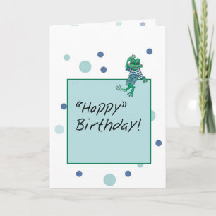 Carte Anniversaire de grenouille portant un jean