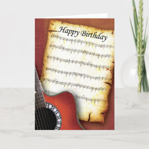 Carte Anniversaire de guitare d'Accoustic