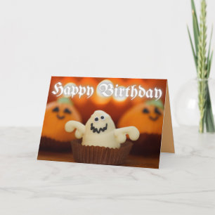 Carte Anniversaire de Halloween Cupcake