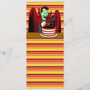 Carte Anniversaire de Halloween de bande dessinée de