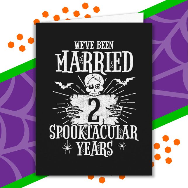 Carte Anniversaire de Halloween Spooktacular 2ème Mariag (Créateur téléchargé)