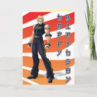 Carte Anniversaire de héros de Manga