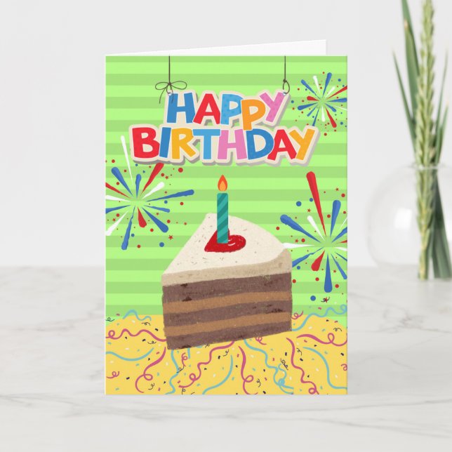 Carte Anniversaire de Hubby Husband Piece of Cake (Devant)