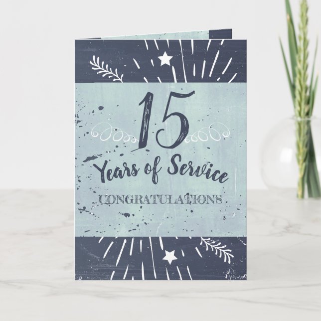 Carte Anniversaire de jalon employé de style tableau de  (Devant)