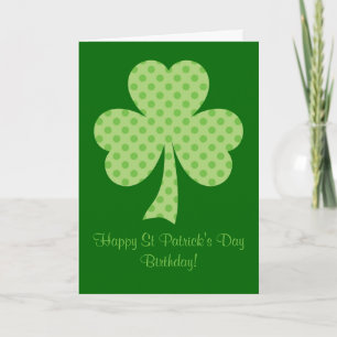 Carte Anniversaire de Jour de la Saint Patrick de pois